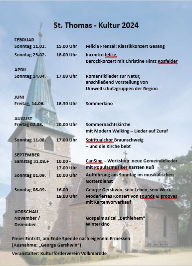 Aktueller Kulturplan für 2024